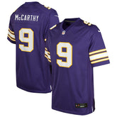 J.J. McCarthy Minnesota Vikings Youth Game Jersey Purple - Nike