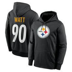T.J. Watt Pittsburgh Steelers Player Name & Number Therma Hoodie Black - Nike