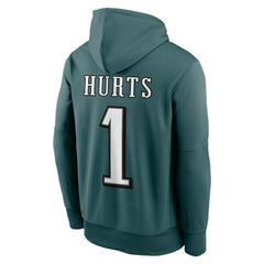 Jalen Hurts Philadelphia Eagles Player Name & Number Therma Hoodie Midnight Green - Nike