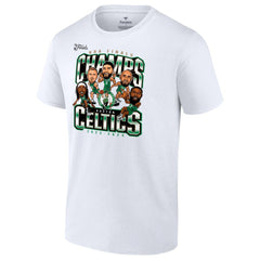 Fanatics - Boston Celtics 2024 NBA Finals Champions Pull Up Jumper Caricature T-Shirt - White