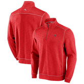 Tampa Bay Buccaneers Big & Tall Tobago Bay Half-Zip Sweatshirt Red - Tommy Bahama