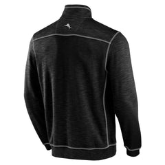 New Orleans Saints Tobago Bay Tri-Blend Half-Zip Sweatshirt Black - Tommy Bahama