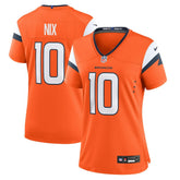 Bo Nix Denver Broncos Women's Game Jersey Orange - Nike