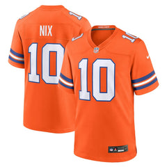Bo Nix Denver Broncos Mile High Collection 1977 Throwback Player Game Jersey Orange - Nike