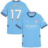 Puma Kevin De Bruyne Manchester City Women's 2024/25 Home Replica Player Jerseys - Light Blue