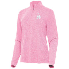 Los Angeles Dodgers Antigua Women's Mentor Lightweight Mock Neck Quarter-Zip Top Lifestyle