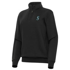 Seattle Mariners Antigua Women's Victory Quarter-Zip Sweatshirt Lifestyle