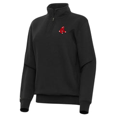 Boston Red Sox Antigua Women's Victory Quarter-Zip Sweatshirt Lifestyle