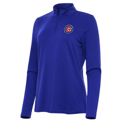 Chicago Cubs Antigua Women's Reprocess Quarter-Zip Top - Royal Sale