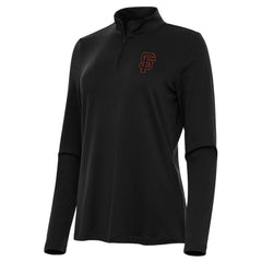 San Francisco Giants Antigua Women's Reprocess Quarter-Zip Top - Black discount