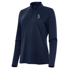 Seattle Mariners Antigua Women's Reprocess Quarter-Zip Top - Navy Lifestyle