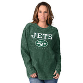 New York Jets G-III 4Her by Carl Banks Women's Comfy Cord Pullover Sweatshirt Green - NFL