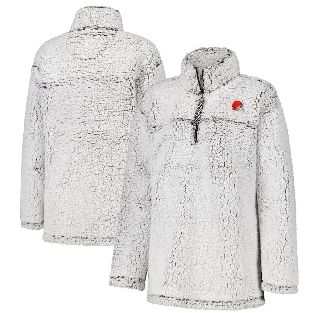 Cleveland Browns G-III 4Her by Carl Banks Women's Sherpa Full-Zip Jacket Gray - NFL