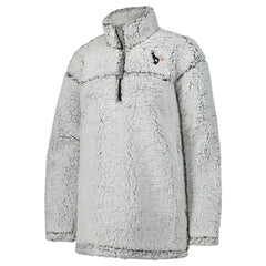 Houston Texans G-III 4Her by Carl Banks Women's Sherpa Quarter-Zip Jacket Gray - NFL