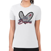 Atlanta Braves G-III 4Her by Carl Banks Women's Super-Slim Fit Lightweight Leopard Heart T-Shirt On Sale