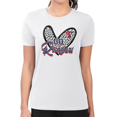 Texas Rangers G-III 4Her by Carl Banks Women's Super-Slim Fit Lightweight Leopard Heart T-Shirt Sale