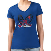 Philadelphia Phillies G-III 4Her by Carl Banks Women's Super-Slim Fit Lightweight Leopard Heart V-Neck T-Shirt Online