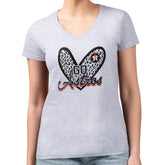 Houston Astros G-III 4Her by Carl Banks Women's Super-Slim Fit Lightweight Leopard Heart V-Neck T-Shirt for sale