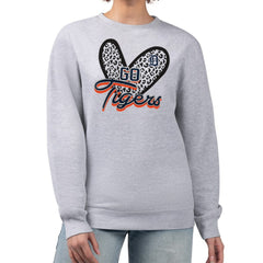 Detroit Tigers G-III 4Her by Carl Banks Women's Leopard Heart Pullover Sweatshirt for sale