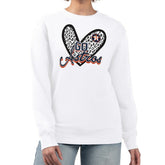 Houston Astros G-III 4Her by Carl Banks Women's Leopard Heart Pullover Sweatshirt On Sale