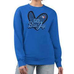 Toronto Blue Jays G-III 4Her by Carl Banks Women's Leopard Heart Pullover Sweatshirt Sale