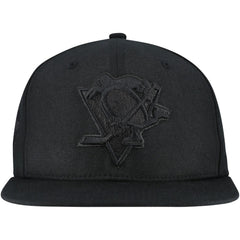 Pittsburgh Penguins Mitchell & Ness Soul Strike Pearl Tonal Snapback Hat Black