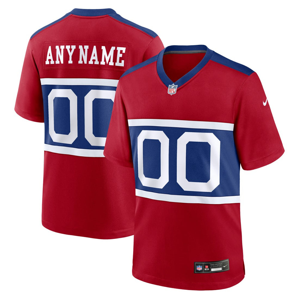 New York Giants Alternate Game Custom Jersey Century Red - Nike