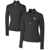 Green Bay Packers Cutter & Buck Women's Traverse Stretch DryTec Quarter-Zip Top Black - NFL