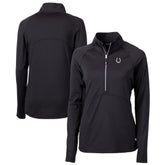 Indianapolis Colts Cutter & Buck Women's Adapt Eco Knit Stretch Recycled Half-Zip Pullover Top Black - NFL