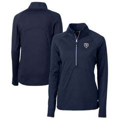 Chicago Bears Cutter & Buck Women's Adapt Eco Knit Stretch Recycled Half-Zip Pullover Top Navy - NFL