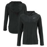 Buffalo Bills Cutter & Buck Women's Coastline Epic Comfort Eco Recycled Long Sleeve Hoodie T-Shirt Black - NFL