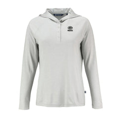 Green Bay Packers Cutter & Buck Women's Coastline Epic Comfort Eco Recycled Long Sleeve Hoodie T-Shirt Gray - NFL