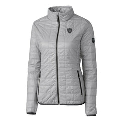 Las Vegas Raiders Cutter & Buck Women's Rainier PrimaLoft Eco Insulated Full-Zip Puffer Jacket Gray - NFL