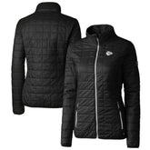 Kansas City Chiefs Cutter & Buck Women's Rainier PrimaLoft Eco Insulated Full-Zip Puffer Jacket Black - NFL
