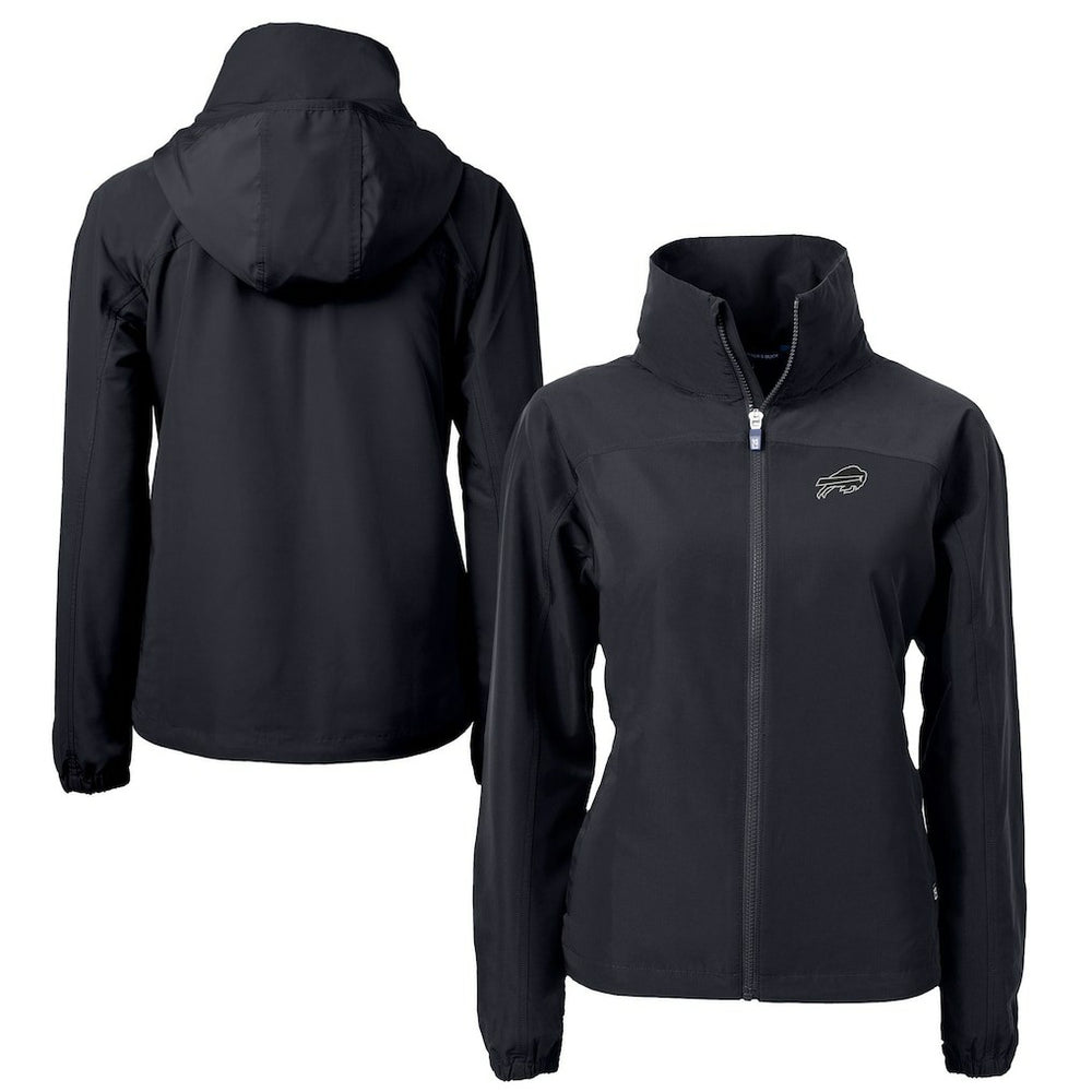 Buffalo Bills Cutter & Buck Women's Charter Eco Recycled Full-Zip Hoodie Jacket Black - NFL