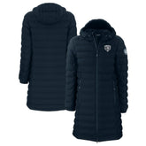 Chicago Bears Cutter & Buck Women's Mission Ridge Repreve Eco Insulated Full-Zip Hoodie Long Puffer Jacket Navy - NFL