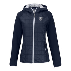 Chicago Bears Cutter & Buck Women's Rainier PrimaLoft Eco Hybrid Full-Zip Hoodie Jacket Navy - NFL