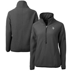 Minnesota Vikings Cutter & Buck Women's Cascade Eco Sherpa Fleece Half-Zip Jacket Gray - NFL