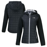 Seattle Seahawks Cutter & Buck Women's Rainier PrimaLoft Eco Hybrid Full-Zip Hoodie Jacket Black - NFL