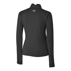 Washington Commanders Cutter & Buck Women's Traverse Stretch DryTec Quarter-Zip Top Black - NFL