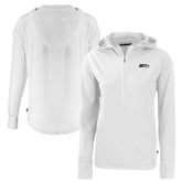 Seattle Seahawks Cutter & Buck Women's Daybreak Eco Recycled Half-Zip Hoodie White - NFL