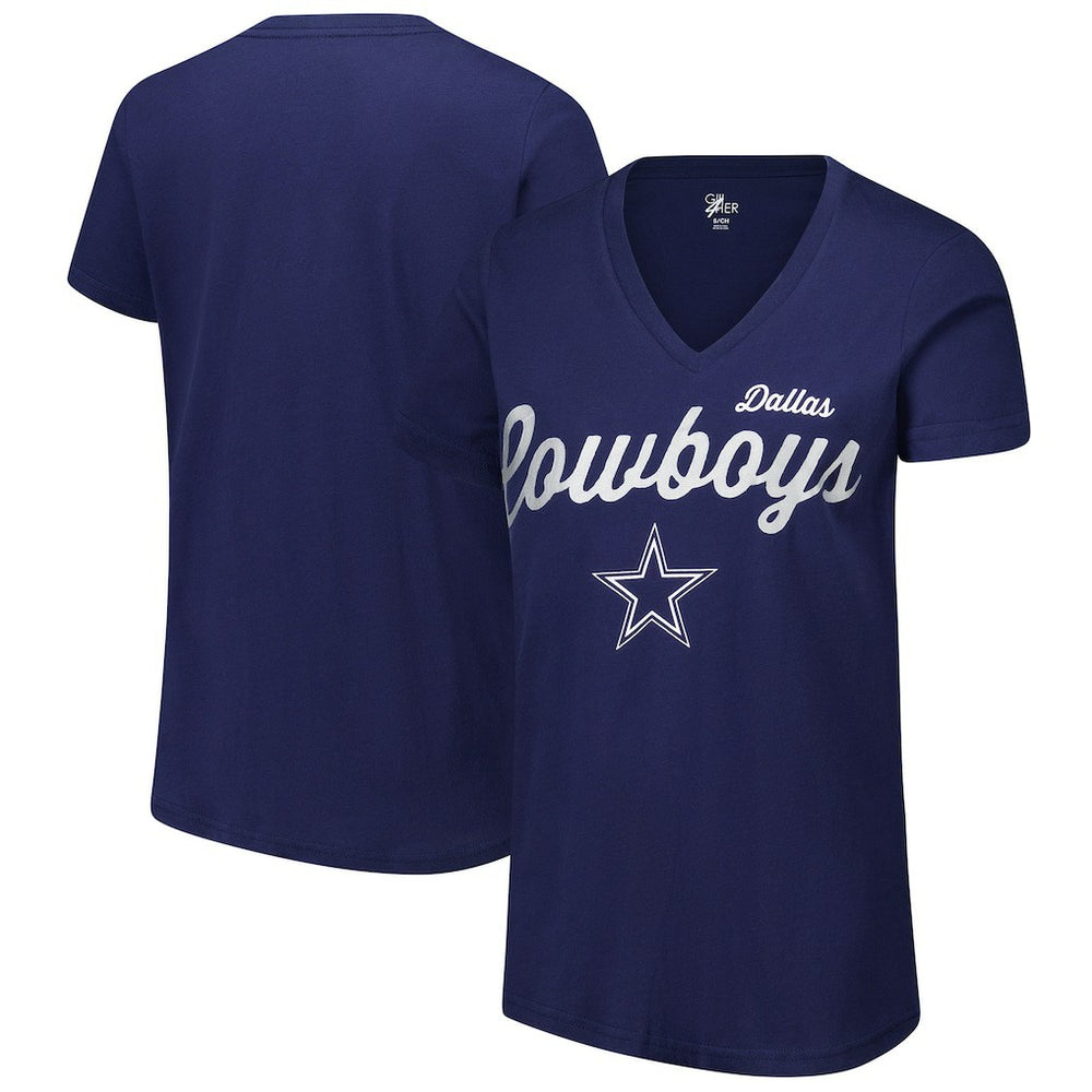 Dallas Cowboys G-III 4Her by Carl Banks Women's Post Season V-Neck T-Shirt Navy - NFL