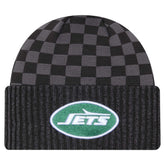 New York Jets New Era Checkered Cuffed Knit Hat Black - NFL
