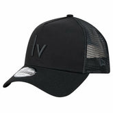 Las Vegas Raiders New Era Domain 9FORTY A-Frame Trucker Adjustable Hat Black - NFL