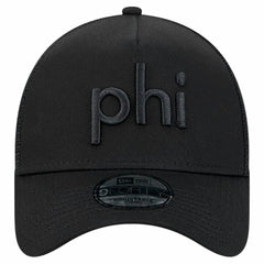 Philadelphia Eagles New Era Domain 9FORTY A-Frame Trucker Adjustable Hat Black - NFL