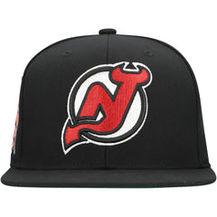 New Jersey Devils - Mitchell & Ness Core Top Spot Snapback Hat Black