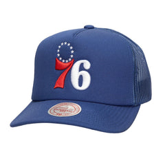 Mitchell & Ness - Philadelphia 76ers Core Evergreen OTC Trucker Adjustable Hat - Royal