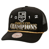 Los Angeles Kings - Mitchell & Ness SOUL Collection Golden Stanley Cup Champions Trucker Adjustable Hat Black