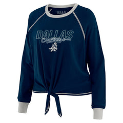 Dallas Cowboys WEAR by Erin Andrews Women's Tie-Front Long Sleeve T-Shirt Navy - NFL