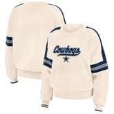 Dallas Cowboys WEAR by Erin Andrews Women's Stripe Pullover Sweater Cream - NFL